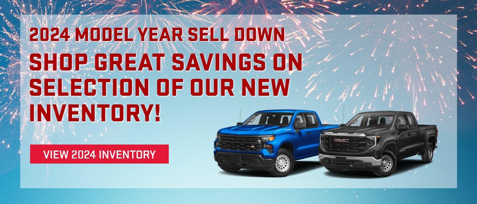 2024 Model Year Sell Down

Shop great savings on selection of our new inventory!