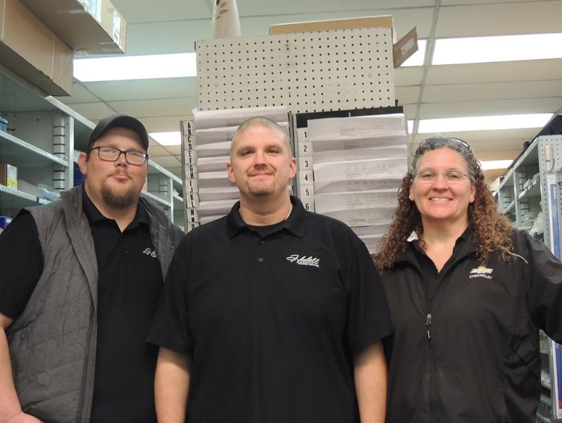 Parts members: Ronny, George, and Rita (Manager)