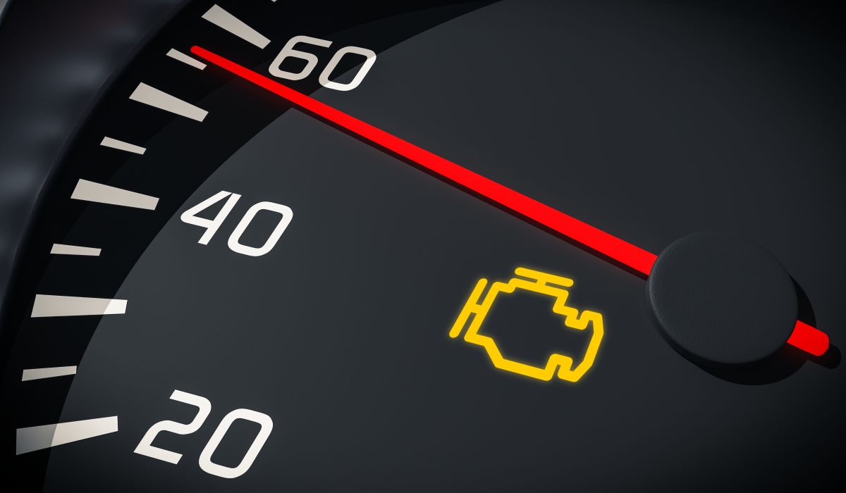 Check engine light turned on in vehicle dash