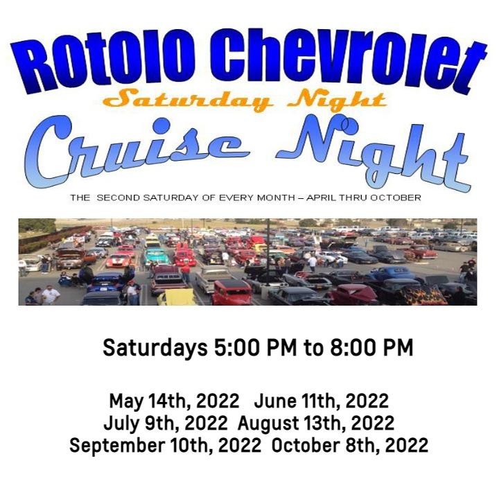 ROTOLO CHEVROLETSaturday NightCruise Night