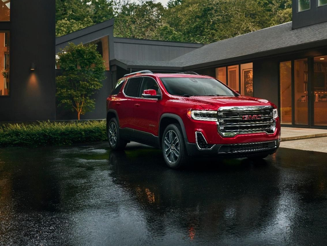 2023 GMC Acadia parked in front of home