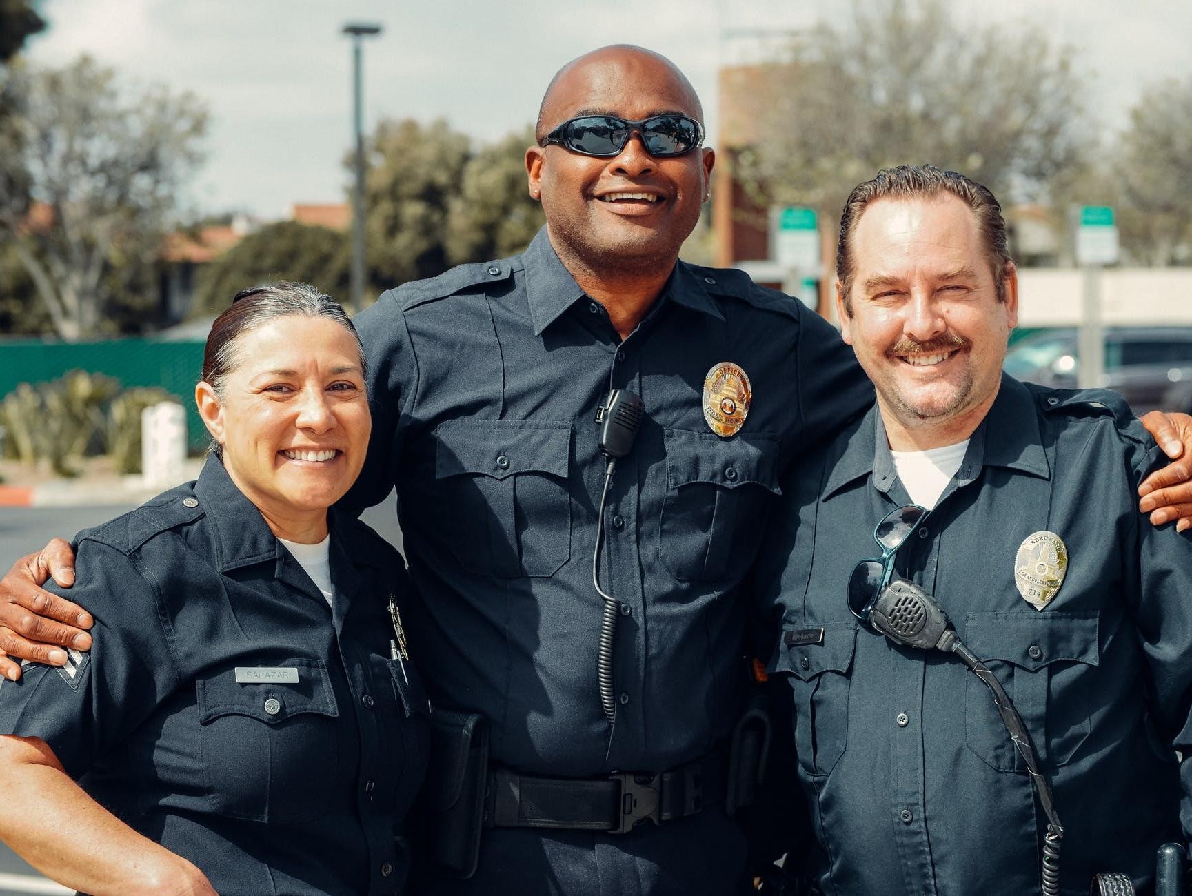 Police offers standing together
