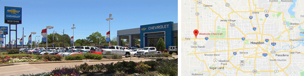 Westside Chevrolet Houston Map