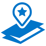 Blue map icon