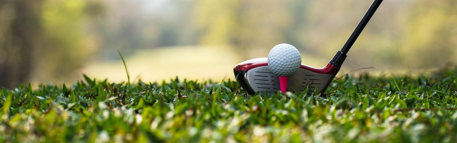 Golf ball on grass