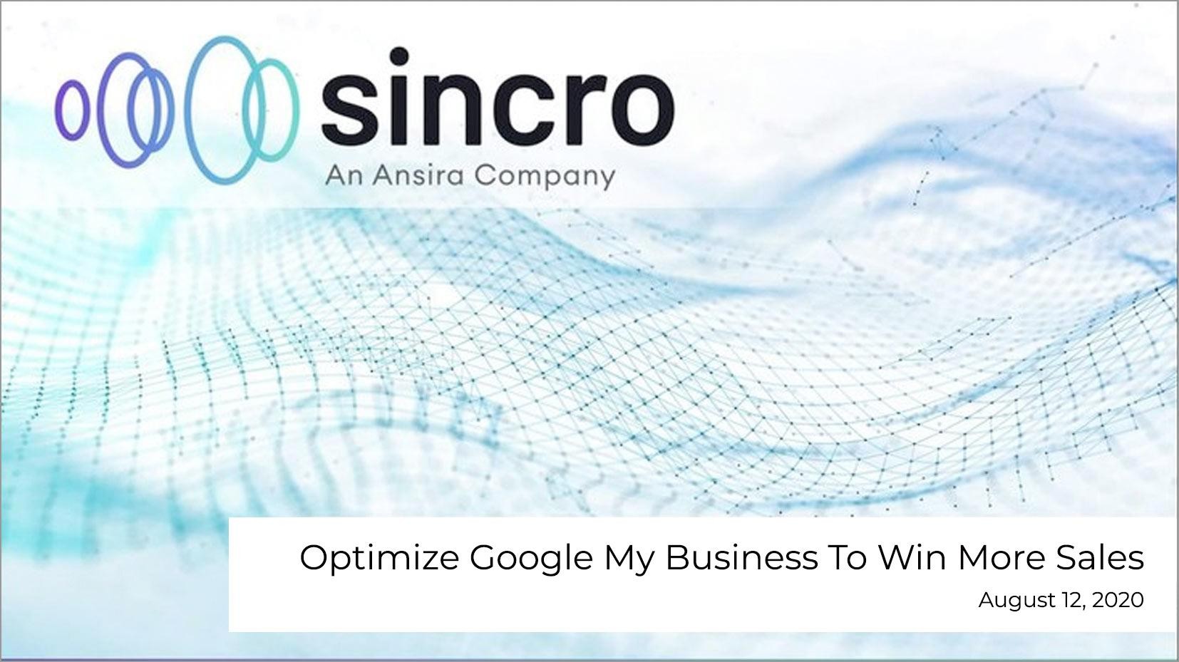 Cover image of the Google My Business webinar with abstract background