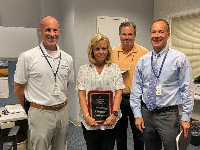 Employee of the Month Award winner at Union Park