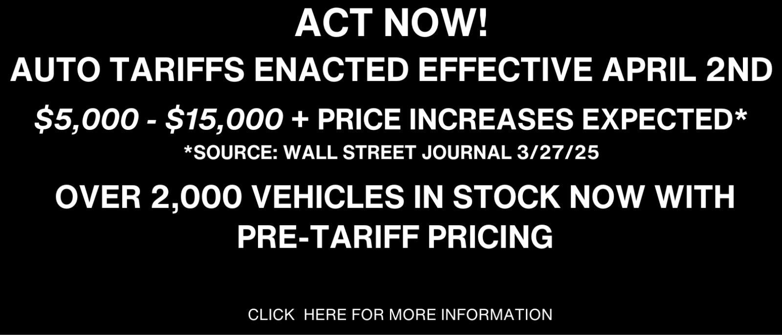 Tariff Banner