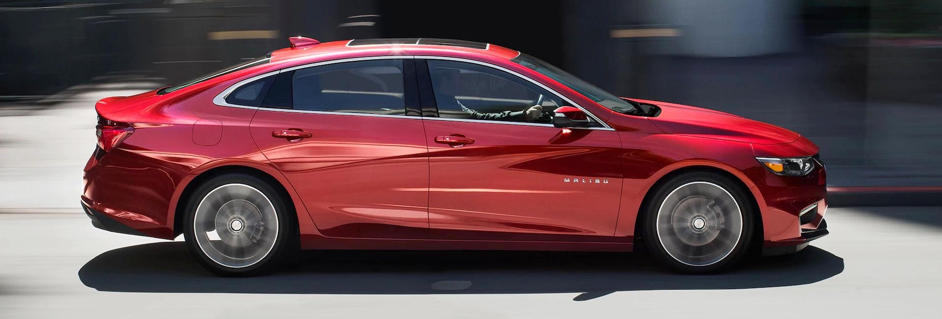 A red 2018 Chevy Malibu