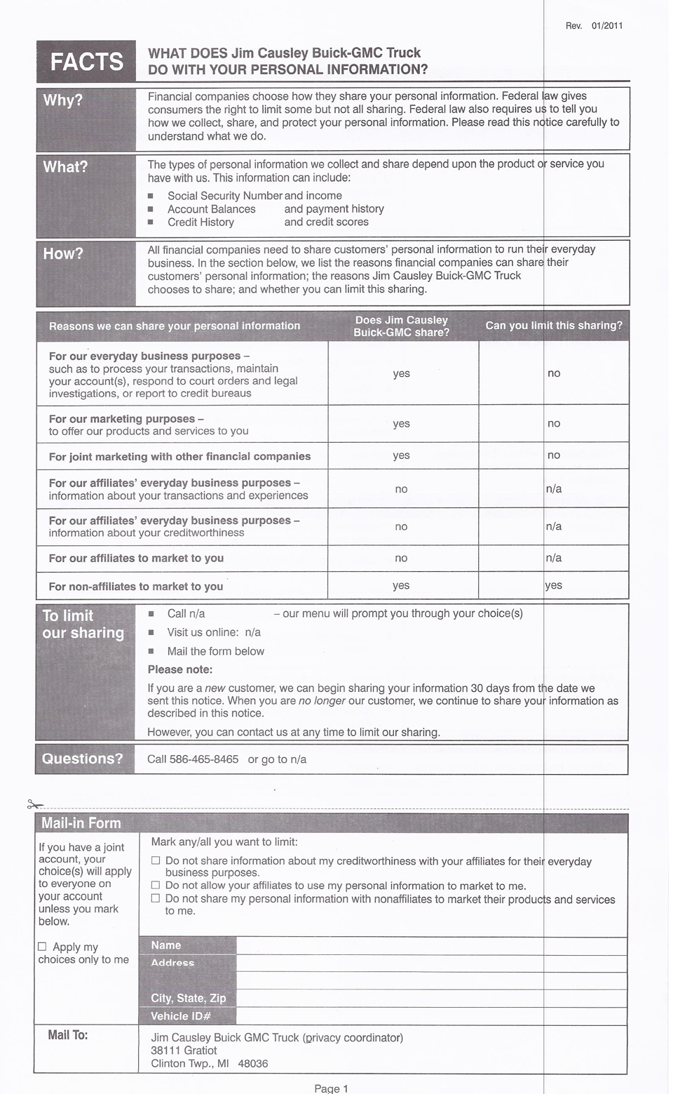dealer policy 1