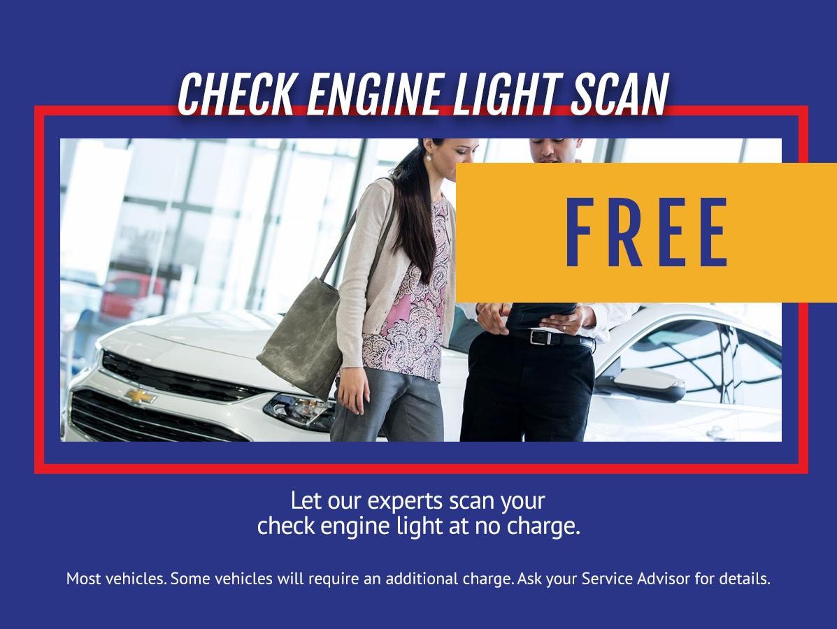 Chevrolet Check Engine Light Inspection Service Coupon