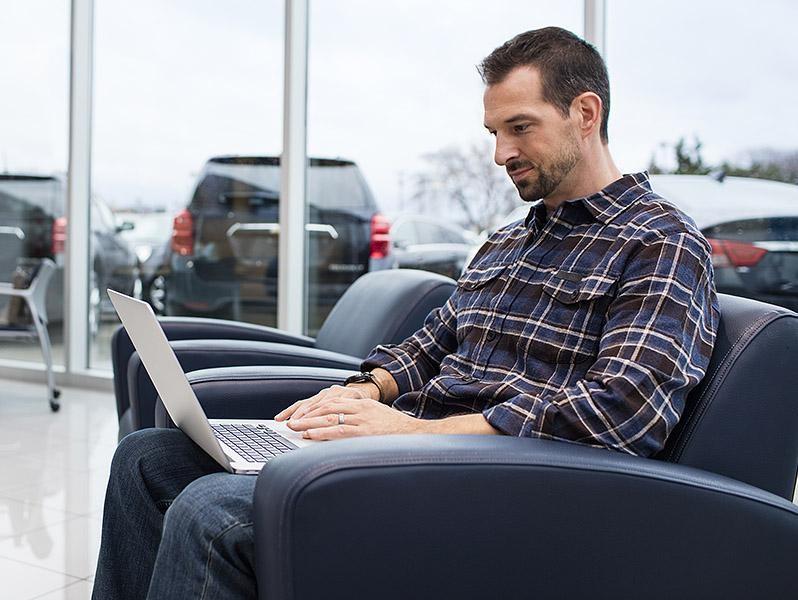 Man in Chevrolet Waiting Room Man in Chevrolet Waiting Room