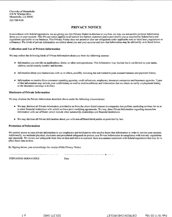 privacy policy