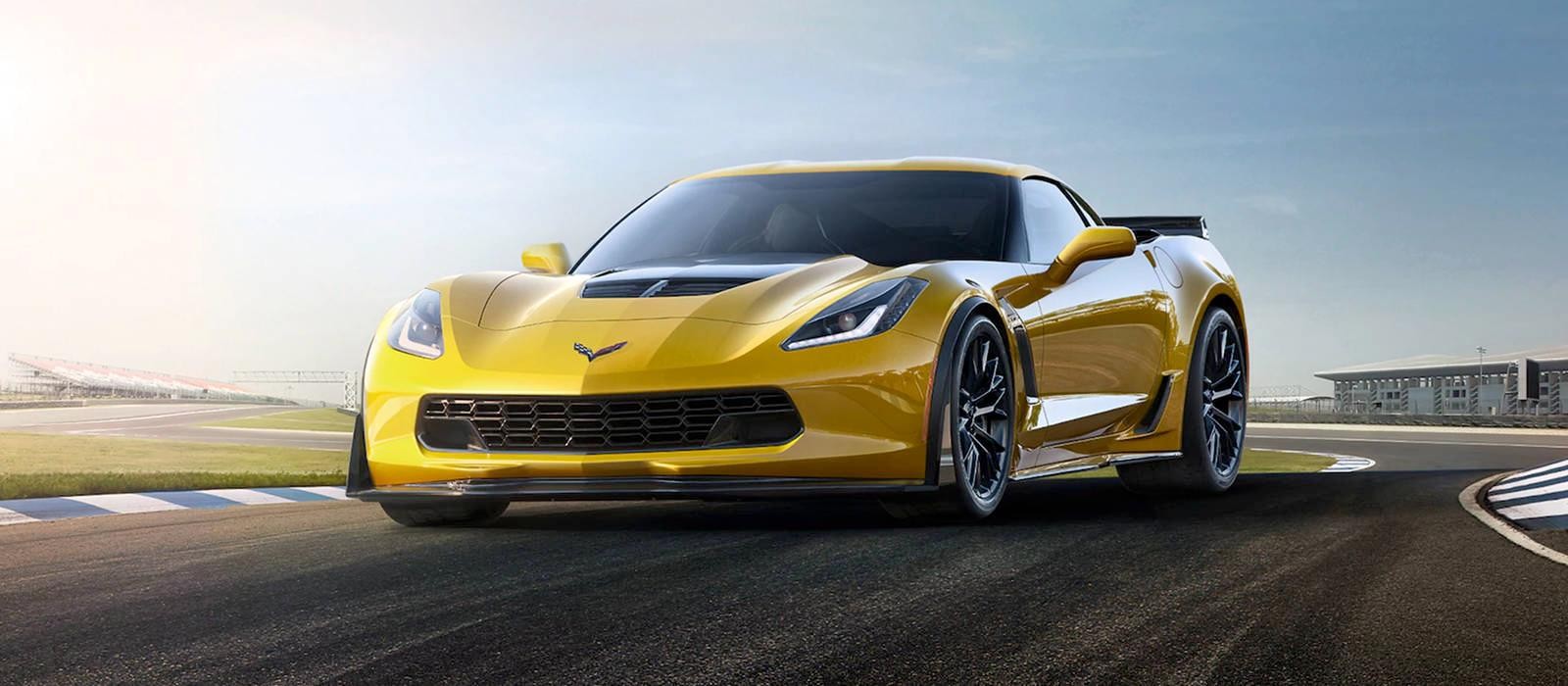 A yellow 2018 Chevy Corvette