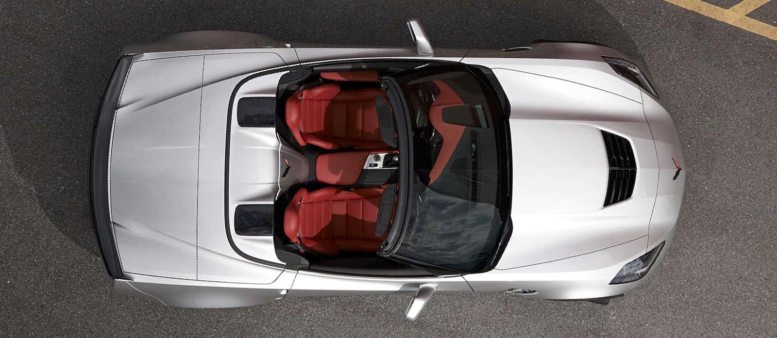A top down view of the 2018 Chevy Corvette Z06
