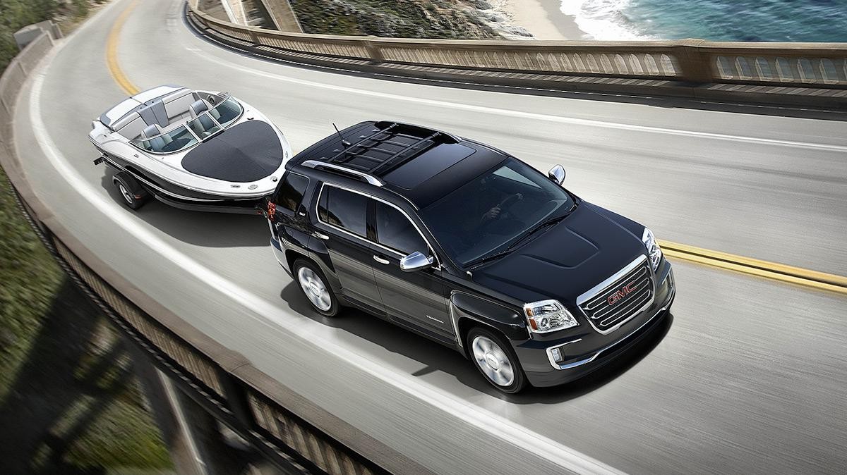 GMC Terrain towing boat