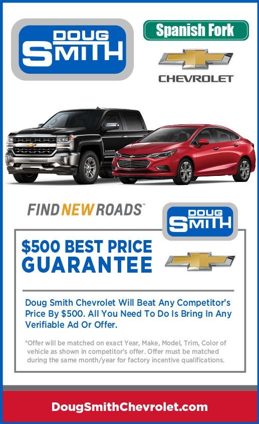 $500 Best Price Guarantee at Doug Smith Chevy Dealer in Utah