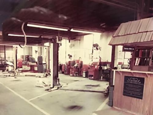Historic Photo of Dealership Service Bay