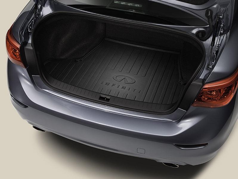 Infiniti logo trunk protector mat. Infiniti logo trunk protector mat.