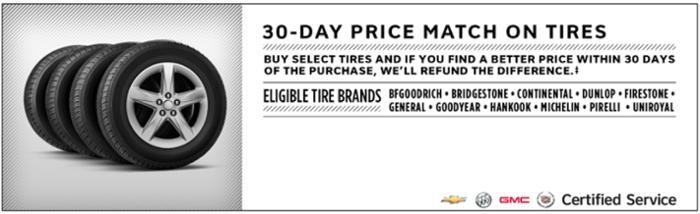 30-Day Price Match on tires