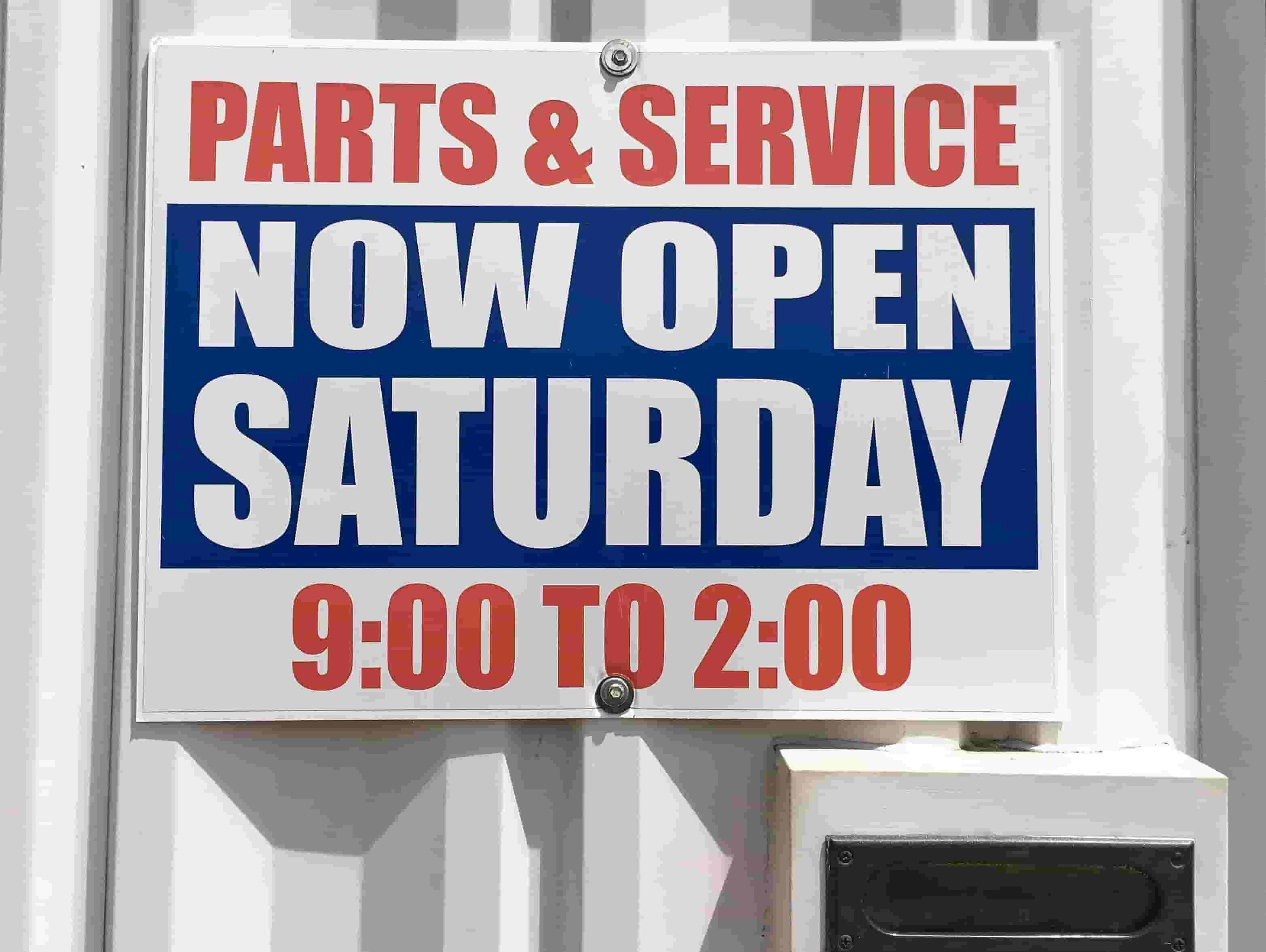Parts and Services Saturdays