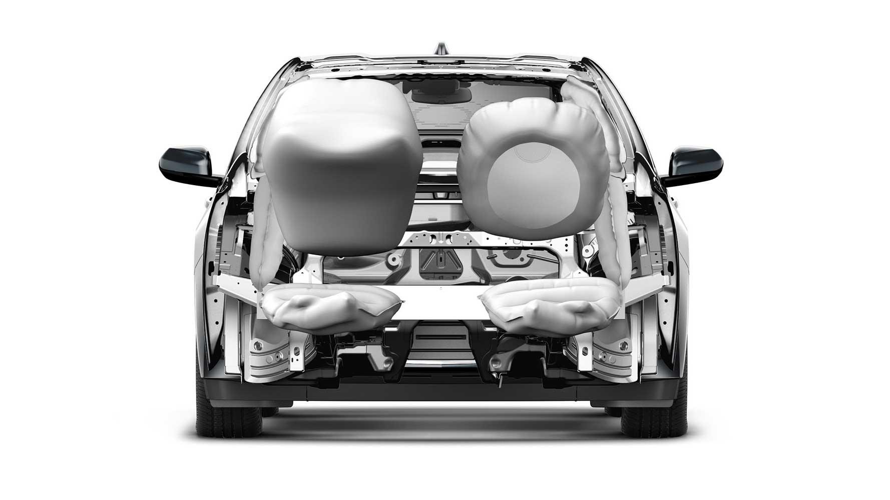 Illustrated safety features of the 2019 Chevy Malibu.