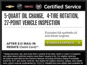 Oil Change Coupon - Rivard Buick GMC