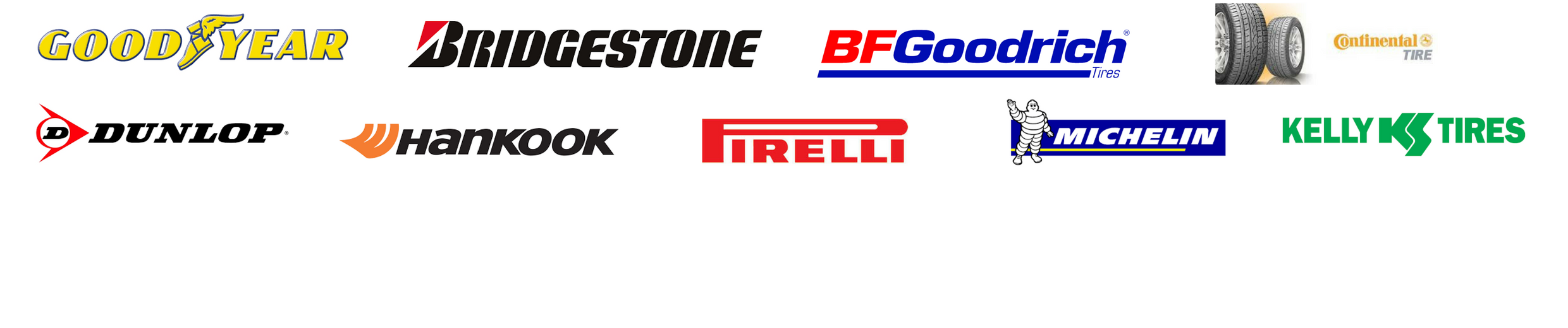 Hankook bridgestone firestone pirelli uniroyal michelin kelly tires dunlop continental goodyear general