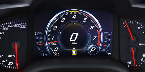  2019 Chevy Corvette Z06 gauges
