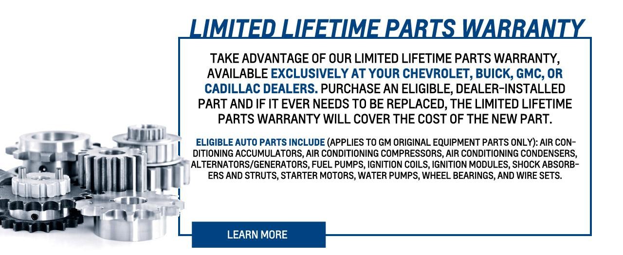 LIMITED LIFETIME PARTS WARRANTY