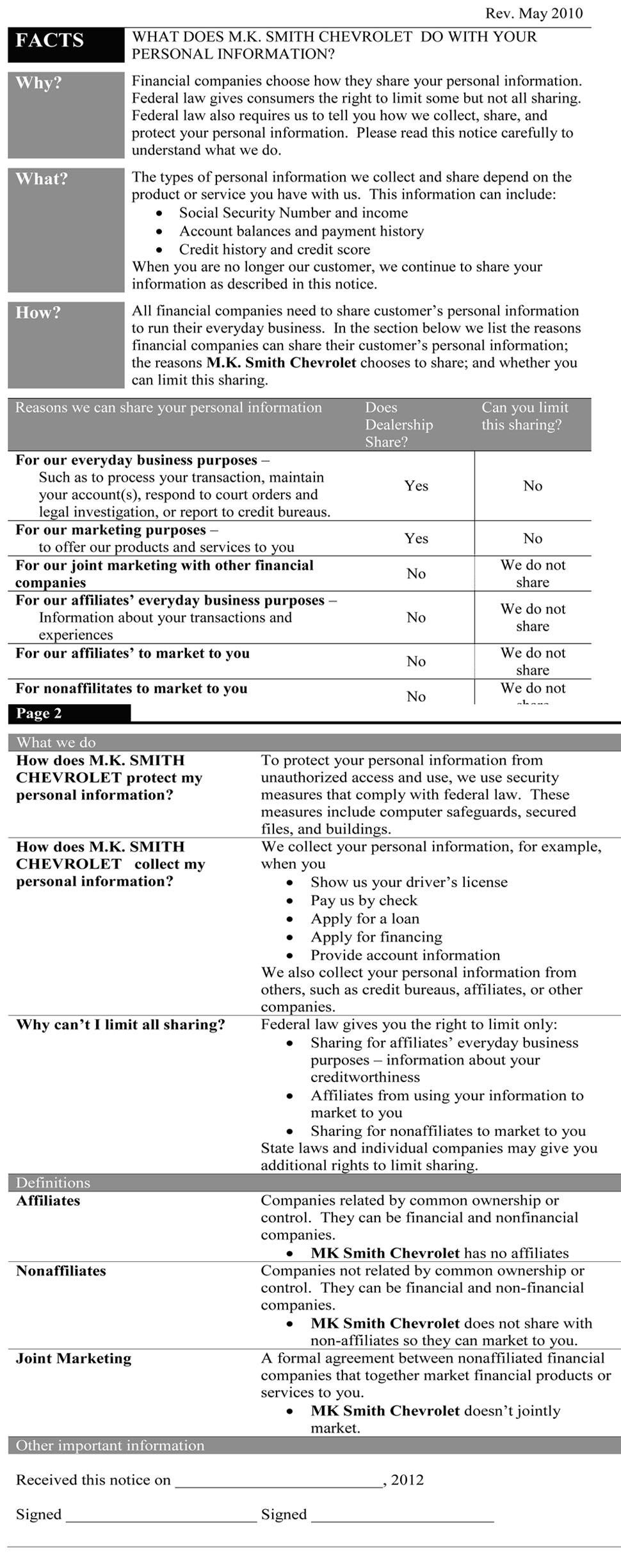 Privacy Policy 