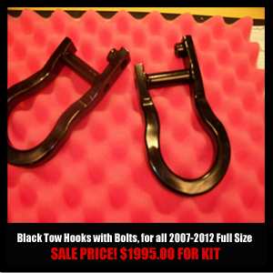 black tow hooks
