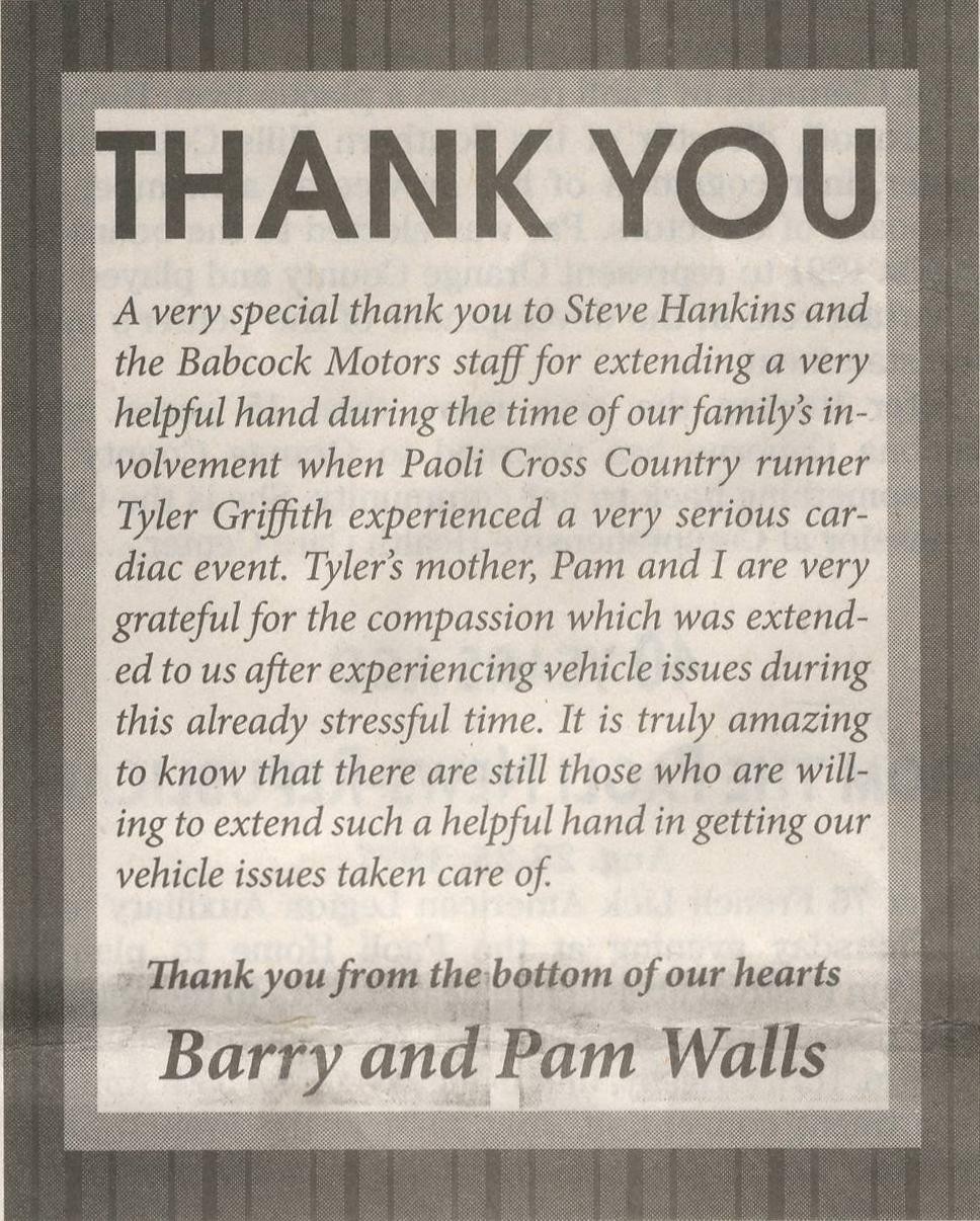 TY | Barry & Pam Walls