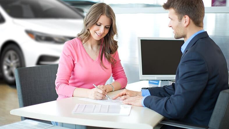 Woman in financing department