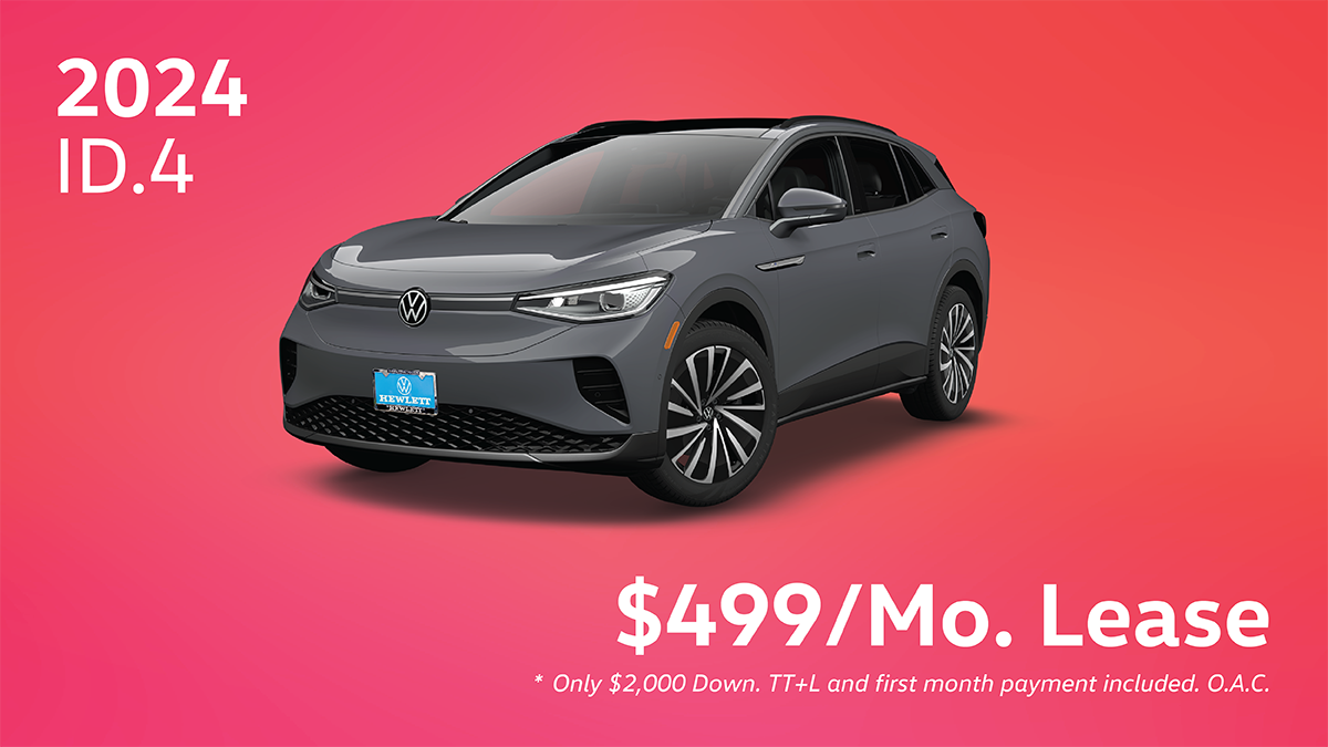 ID.4 2024 $499 Lease Special at Hewlett Volkswagen Austin Texas Area Dealer
